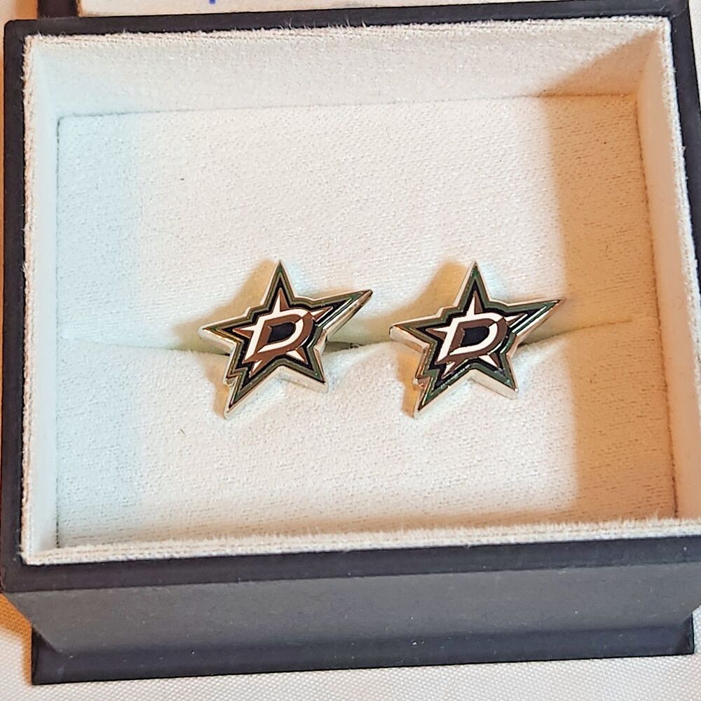 Dallas Stars NHL Cufflinks Cufflinks Inc Enamel Silver Plated w/ Box